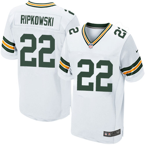 Men's Elite Aaron Ripkowski Nike Jersey White Road - #22 NFL Green Bay Packers